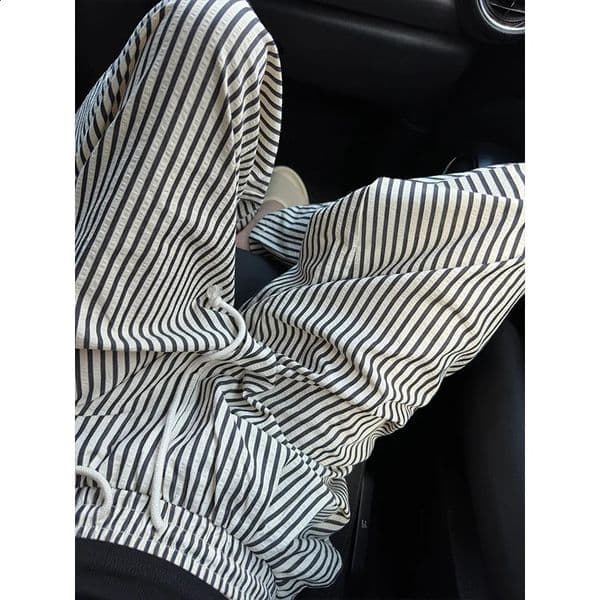 Striped Pants For Women In Summer Loose Slim Casual Wide Leg Straight Leg Long Pants 260530