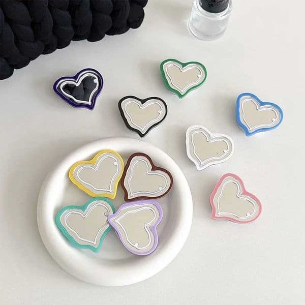 Niche Colorf Simple Makeup Mirror Phone Case with Stand Back Adhesive port Holder for Iphone17 Griptok BracketJ260601
