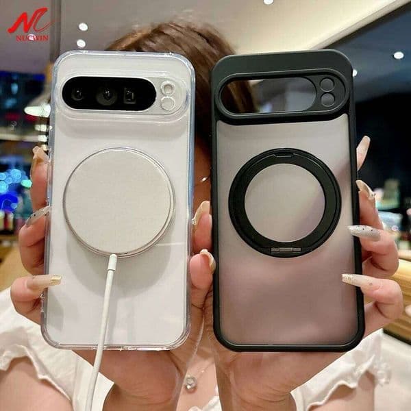 For Magnetic Folding Stand Case for Google Pixel 10 9 8 7 6 Pro XL 6A 7A 8A 9A Bracket Holder Shockproof Clear Cover