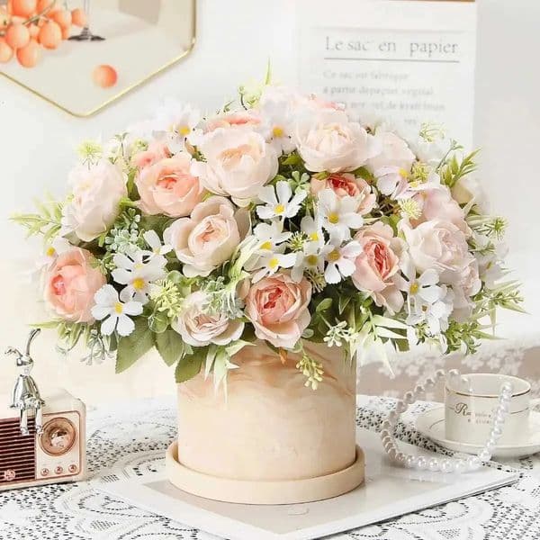 2026 Rose Artificial perfume Bouquet Silk Fake Flower Used For Home Room Party Garden Wedding Decoration Outdoor DIY cologne Vase Free Shipping 22
