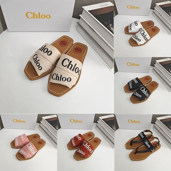 Free Shipping Top quality designer Sandals Flat Slides Designer Canvas Slippers Womens sandal sandale shoes casual bottom summer flat flip flops women Size35-42