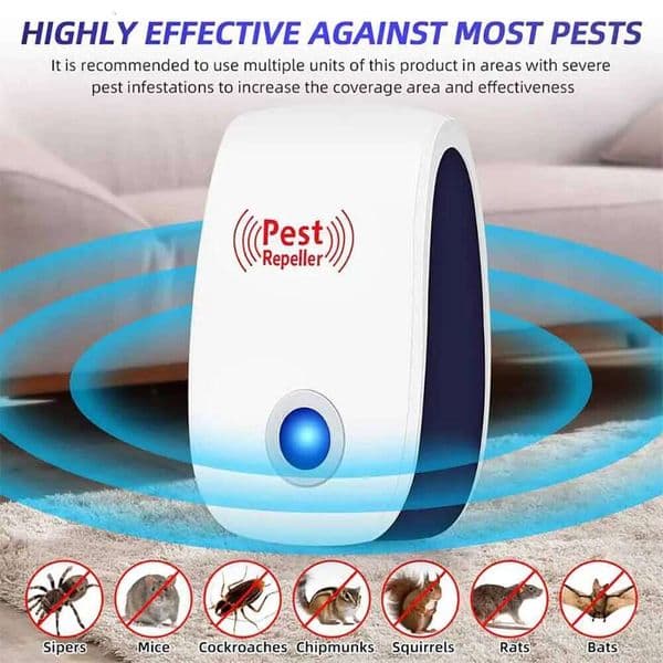 Ultrasonic Electronic Repellent EU US UK Plug Mosquito RatCockroach Spider Repeller Smart for Home Silent Pest Control