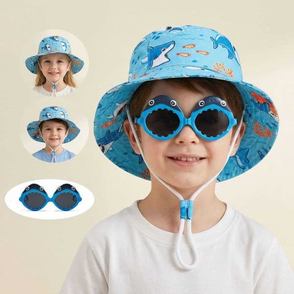 Hat Printed Bucket for Children - a Stylish Fisherman Hat for Spring New Model Perfect for Outdoor Activities Sun Pro M260602