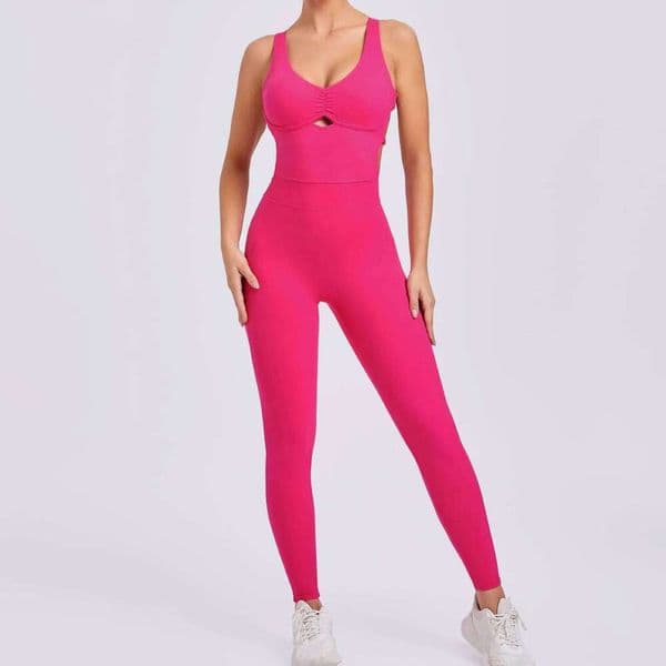 Gym Jumpsuit Female Workout One-piece Suit Women Sports Push Up Yoga Clothes Backless Activewear Fitness Set J260511