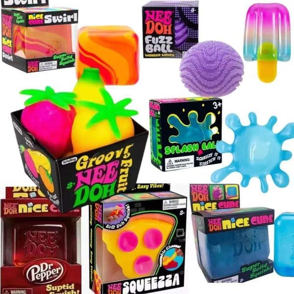 Schylling Needoh Nice Sensory Nice-Sicle Stress Relief Squishy Cube Anti-Anxiety Squeeze Object For Focus ADHD Population 26L0602