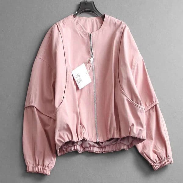 Korean Style Solid Color Womens Coat Loose High Street Spring Bomber Jacket Coat Womens Fashion Clothing 260522 829