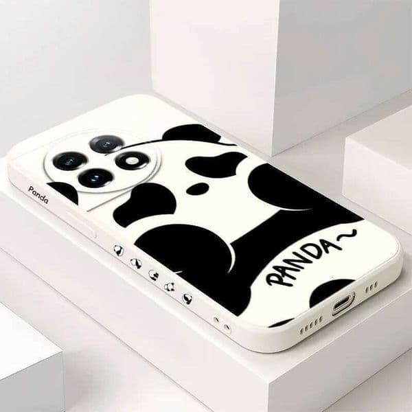Loving Little Panda Phone Case For Oneplus 13 13R 12 12R 11 11R 10 10R 10T 9R 9RT 9 8T 8 7 7T Pro 5G Liquid Silicone Cover