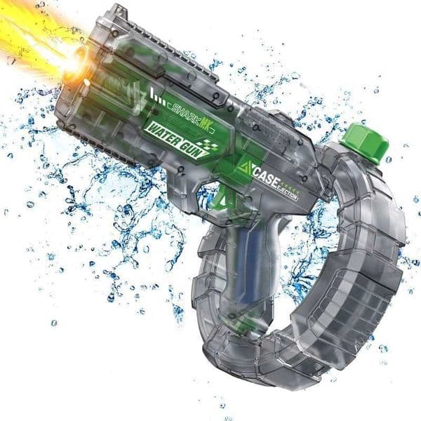 Deformable Ring Space Electric Water Gun Children Shooting Game Toy Automatic Squirt Water Gun Summer Outdoor Pool Toys for Kids T260602