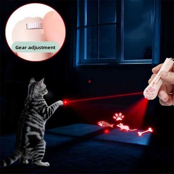 USB Rechargeable LED Laser Cat Toy Cute Transform Pattern Interactive Pet Training Light Pen with Bright Pet Products C260602