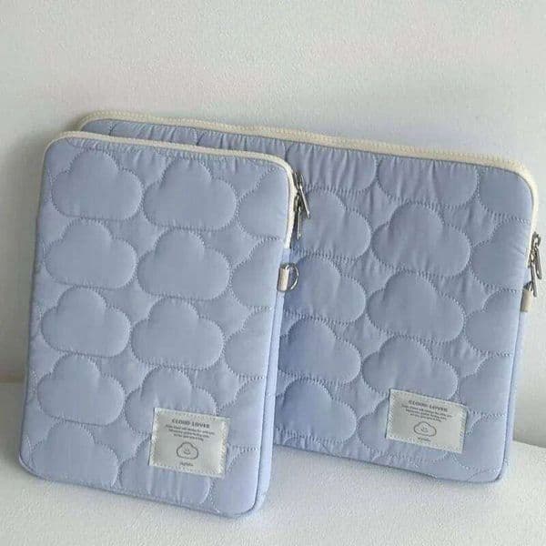 New Cloud Laptop Sleeve Ipad Bag Cotton Large Capacity Storage Embroidery 11/13/14 /15 15.6 16 Inch Notebook Pouch W260602