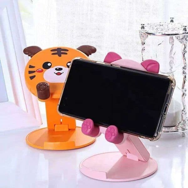 Cartoon Cute Desktop Brackets For Desk Folding Table Stand Holder Cell 3D Animal Silicone Mobile Phone Stands