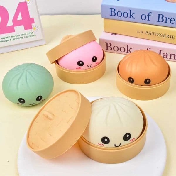 Simulated Colorful Dumpling Squishy Toys Slow Rising Stress Relief Fidget Ball Soft Squeeze Decompression Toy for Adults Kids T260602