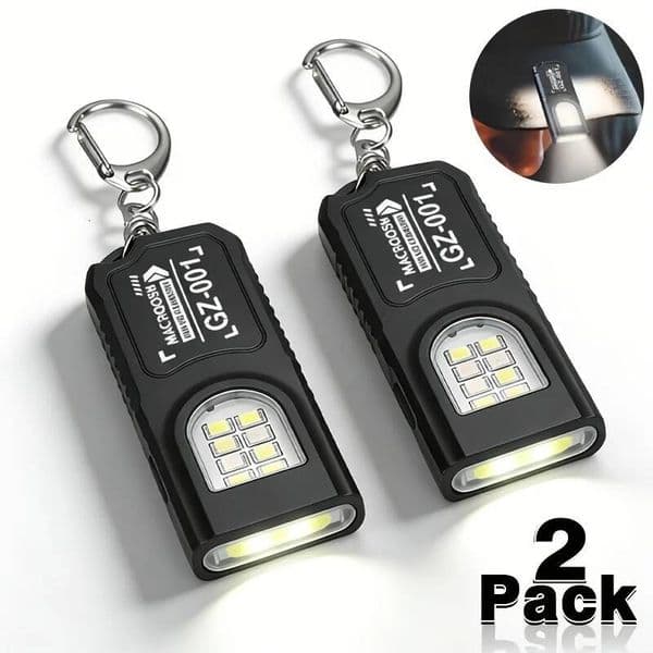 LED Keychain Flashlight Type C Rechargeable 550LM Portable Mini Torch Pocket Lantern Flood Work Light With Magnet For Emergency ddmynov