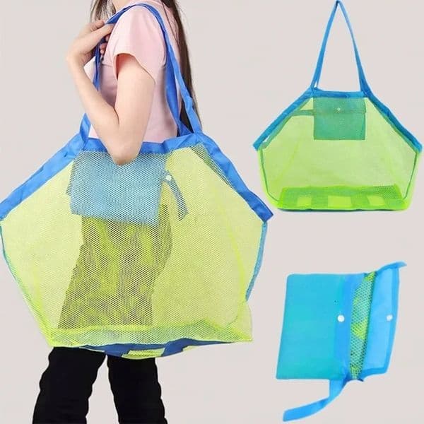 Childrens Portable Mesh Bag Sand Water Toys Storage Large Beach for Towel Cosmetic Makeup 260530