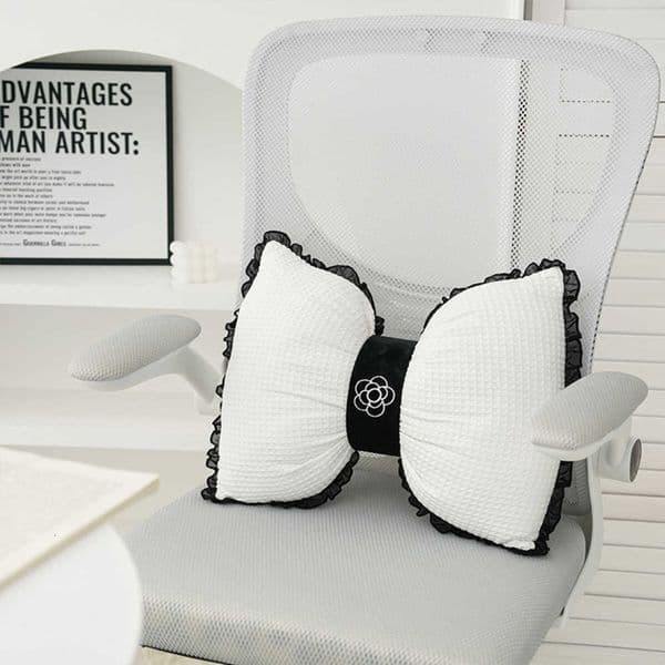 Lace with Bowknot Edge Cushion lia Lumbar port low for Living Ro Y260601