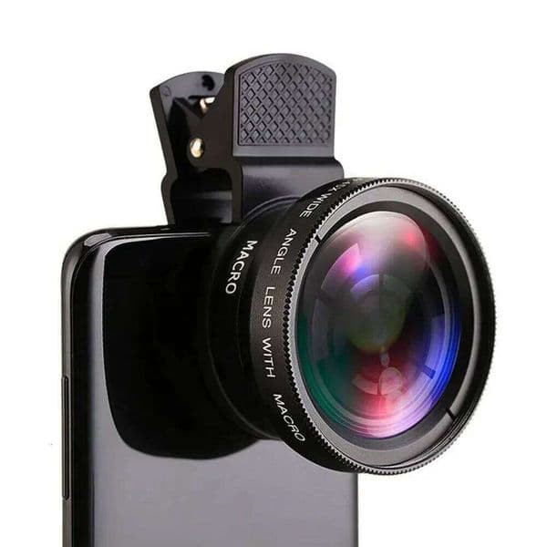 2 IN 1 Professional Mobile Phone Universal Clip Camera Super Wide-Angle + Macro HD Lens For iPhone Samsung Huawei