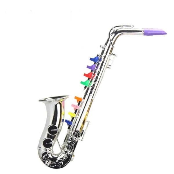 Silver Gold Saxophone Simulated Musical Teaching Aids Children Trumpet Early Learning Four-tone Musical Instruments L2606023TP8