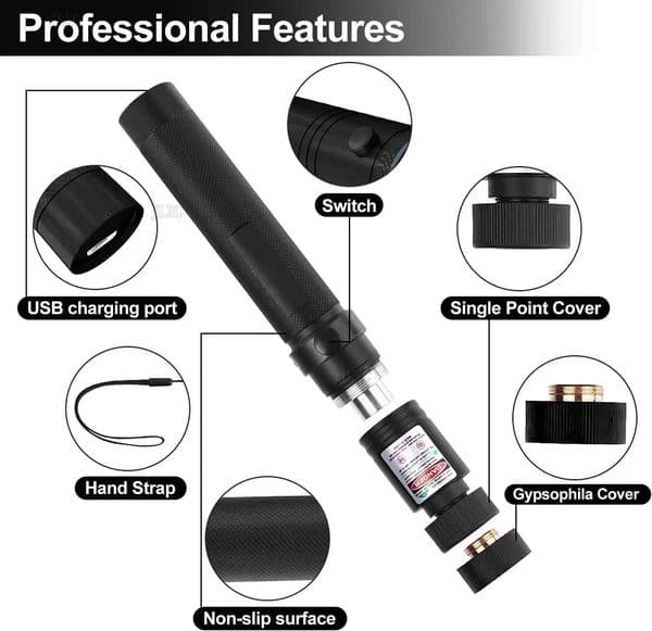 USB Green Laser Pointer Red dot Purple Light Visible Beam Hunting Accessories Cat Toy Laser Torch Starry Head For Hunting C2606021