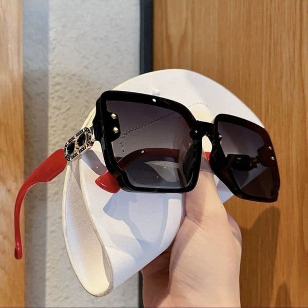 New Style For Women Trending European And American Cross-Border Sunglasses Square Large Designer Sunglasses Frame Women's Glasses High-End