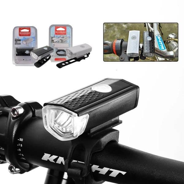 USB Rechargeable Mountain Bike Headlight Super Bright Night Riding MTB Bicycle Front Light Cycling Safety Equipment ddmynov