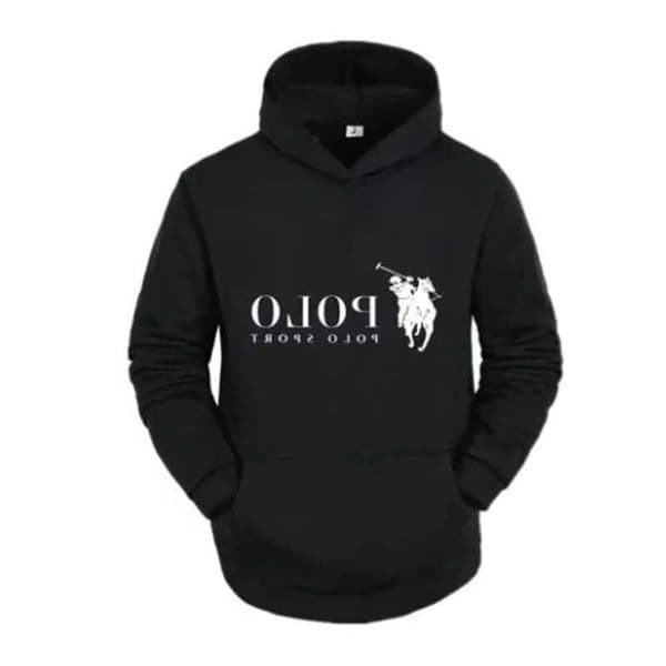 Sport Polo Classic Black Hoodie Men's Casual Sports Pure Cotton Hoodie Fashion Horse Printed Hoodie D260602
