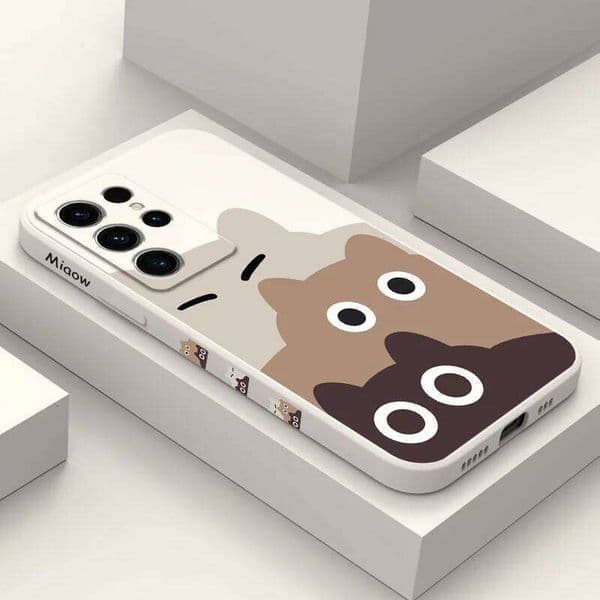 Stackable Cats Phone Case For Samsung Galaxy S25 S24 S23 S22 S21 S20 S10 FE Note 20 Ultra 10 9 Plus Cover