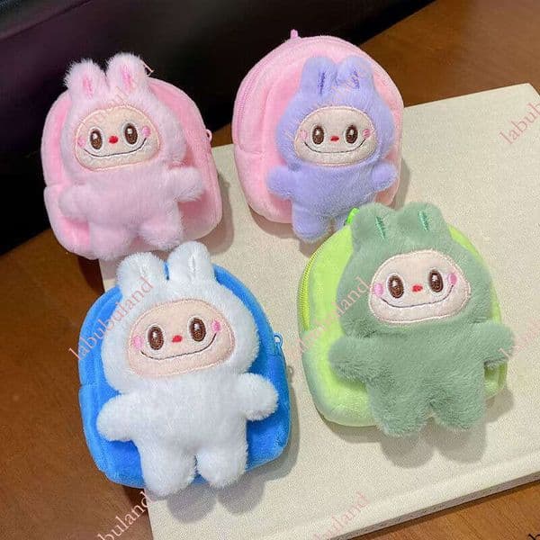 2025 New Labubu Plush Doll Girl Coin Purse Card Holder Decorative Keychain Pendant
