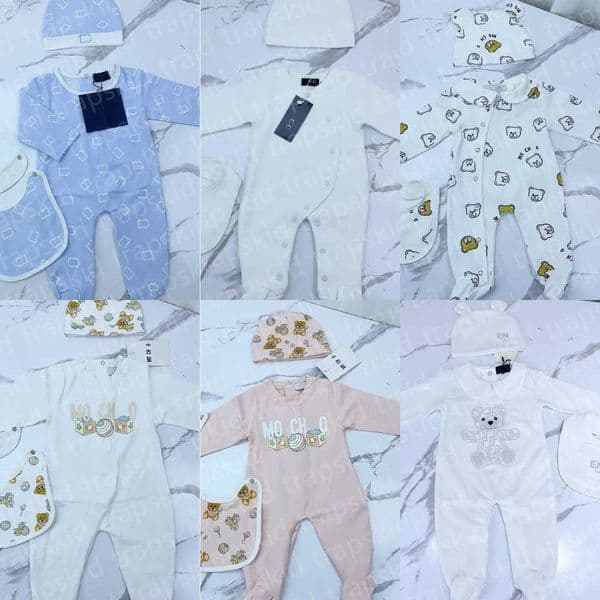 Clothing sles 3pcs Baby Clothes Designer Designer Clothes Clothes Babies Babies Newborn Sets Rompers Jumpsuit Long Romper Sleeves Baby Y260602