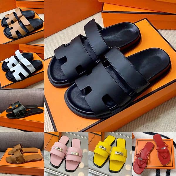 Designer Shoes Men's Premium Leather Open Toe Sandals Comfortable Flat Slippers Durable For Outdoor Walking Shopping Daily Casual Wear Size 35-42