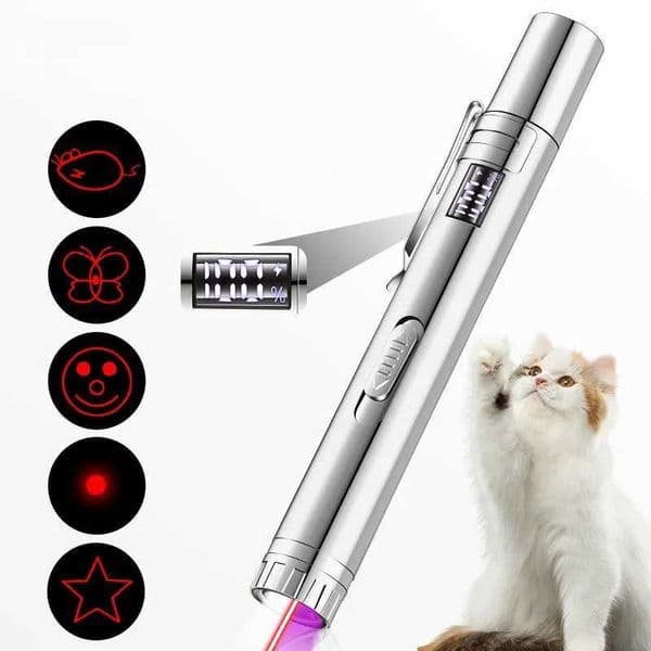 Cat Fun Pointer Portable Laser pointer LED Training Torch Pet Cat Tickle Toy Flashlight C260602