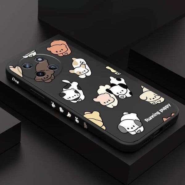 Happy Running Dog Phone Case For OPPO Realme 11 10 9 9i 8 8i 7 Pro Plus C35 C21Y C25Y C25 4G 5G Liquid Silicone Cover