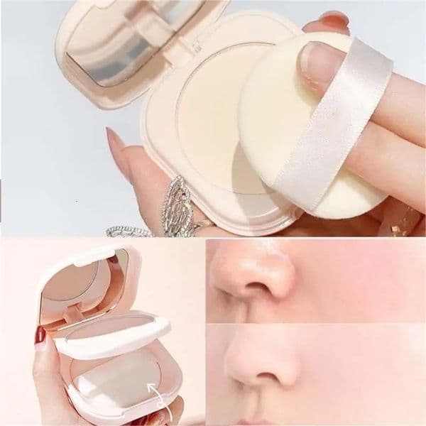 Setting Powder Oil Control Makeup Skin Tone With Mirror Compact Portable 260601