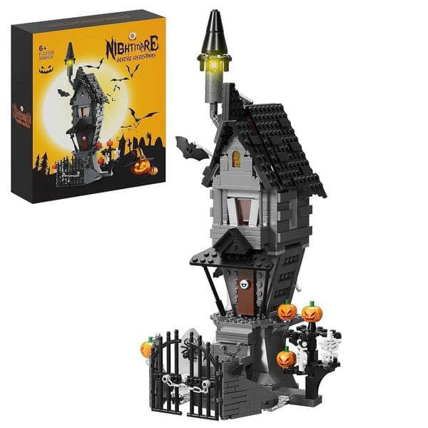 NEW House-Nightmareal Before Building Blocks Set Ghost Skeleton Hut DIY Bricks Toys Children Christmas Halloween Birthday Gift L260601