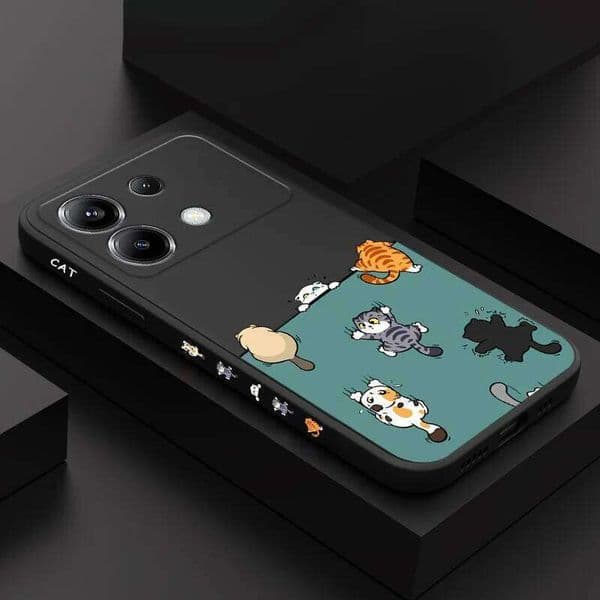 Cute Climbing Cat Phone Case For Xiaomi Poco F8 F7 X7 X6 F6 M6 M5 M5S F5 X5 F4 X4 M4 F3 M3 X3 Pro 4G 5G GT Silicone Cover