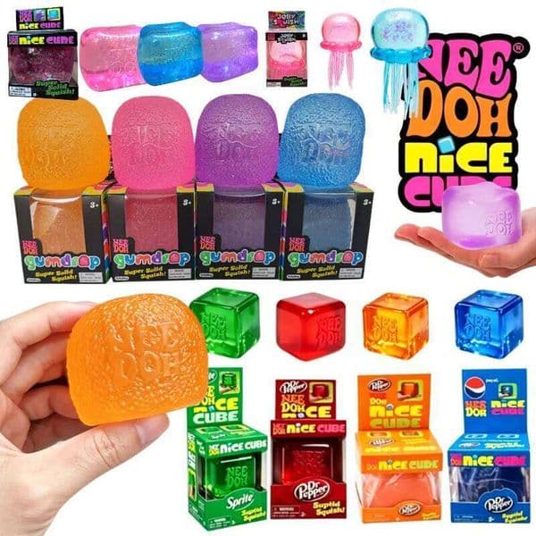 Needoh Nice Stress Reliever Fidget Tool Anxiety Focus Desk Sensory Cube for Adults & Kids 26L0602