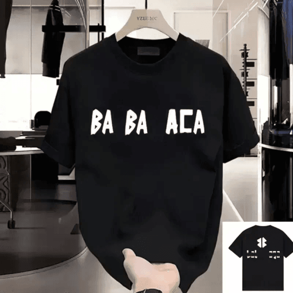 Men's short sleeved shirt, designer T-shirt, men's shirt, spring and summer round neck outdoor casual pullover top, trendy printed reading breathable comfortable short