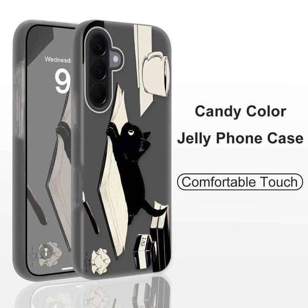 Charismatic Cat Phone Case For Samsung Galaxy A57 A17 A07 A56 A36 A26 A16 A06 A55 A35 A25 A15 A05 A05S 4G 5G Candy Colored Cover