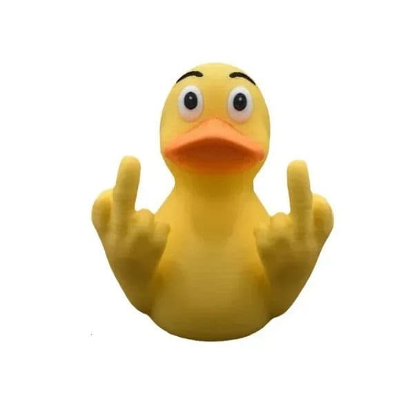 Duck Hands with Middle Finger Ornaments Home Garden Resin Craft n Ornaments Cute Duck Swimming Office Desk Funny Decorative 260525