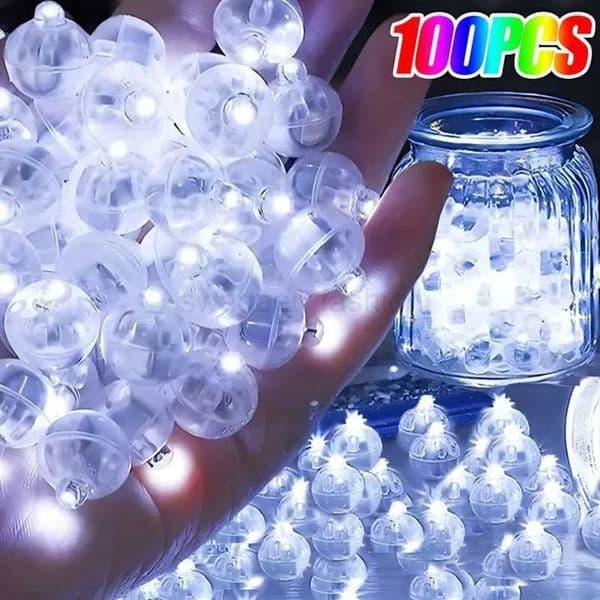2026 100/10Pcs Colorful Glowing Small LED Flash cologne Round Balloon Lamp Mini perfume Tumbler Ball Light For Xmas Wedding Party Decor Free Shipping