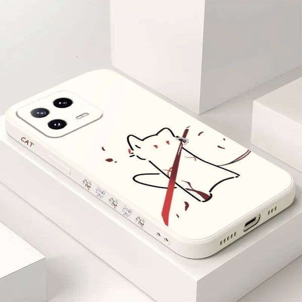 Martial Arts Cat Phone Case For Xiaomi Mi 15 14 14T 13 13T 12 12X 12T 12S 11 11T 10 10T 9 9T Pro Lite Liquid Silicone Cover