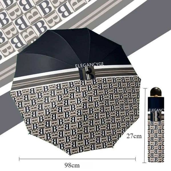 Plaid letters trendy sun umbrella sun rain dual-PURpose folding umbrella vinyl sun protection umbrellaJ260602