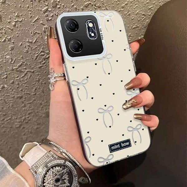For Infinix Smart 8 7 6 5 Plus Tecno Spark 20C 10C Hot 40i 30i 9 11 Play Note 12 30 Pro Cute Bowkont Circular Dots Case