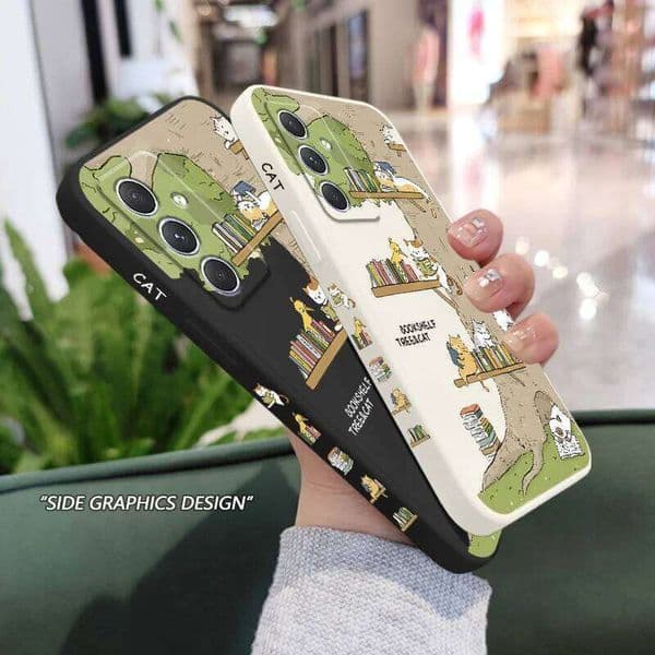 Big Tree Kitten Phone Case For Samsung Galaxy A37 A57 Liquid Silicone Cover