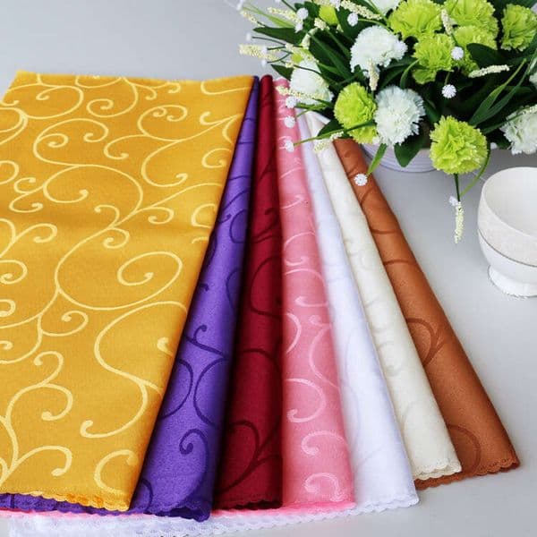 Hotel Napkin Folded Table Square Plate Mat Cup Flower Decoration Cloth Wholesale
