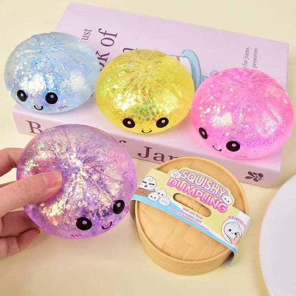 Glitter Dumpling Squishy with Box Dumplings Sensory Squeeze Toy for Stress Relief Fans Gift260601