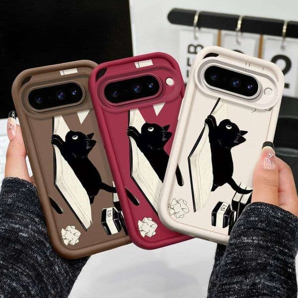 Funny Cat Phone Case For Google Pixel 10 9 9A 8 8A 7 7A Pro XL 4G 5G Staircase Soft Cover