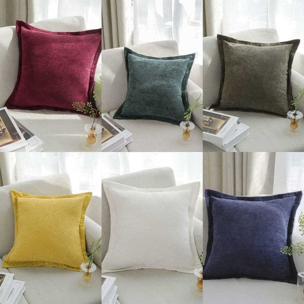 Cushion Modern Minimst Style Sofa Striped Solid Color Corduroy Without Core low Cover lowcase Y260601