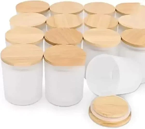 2026 Fast Delivery cologne 6Oz Blanks Jar With Bamboo Lids Sublimation Glass Beer Mugs For Making Candles Tins Candle Containers DIY perfume EE Free Shipping Sh