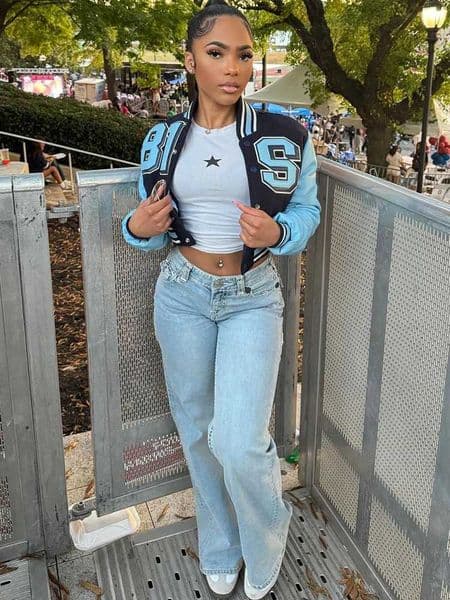 Fall Sisterlinda Hipster Uniform Jacket Sleeve Women Patchwork Faux Leather Trend Street Letter Print Streetwear Basic Crop Coat C260601