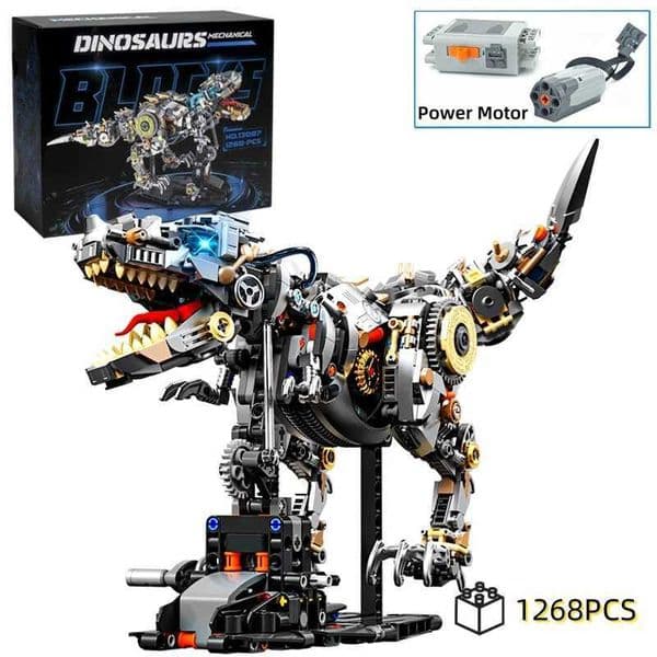 2025 NEW Dinosaur Building Blocks Mechanical T-Rex Model Educational DIY Desktop Decoration Toy Holiday Gift for Kids Adults L260601
